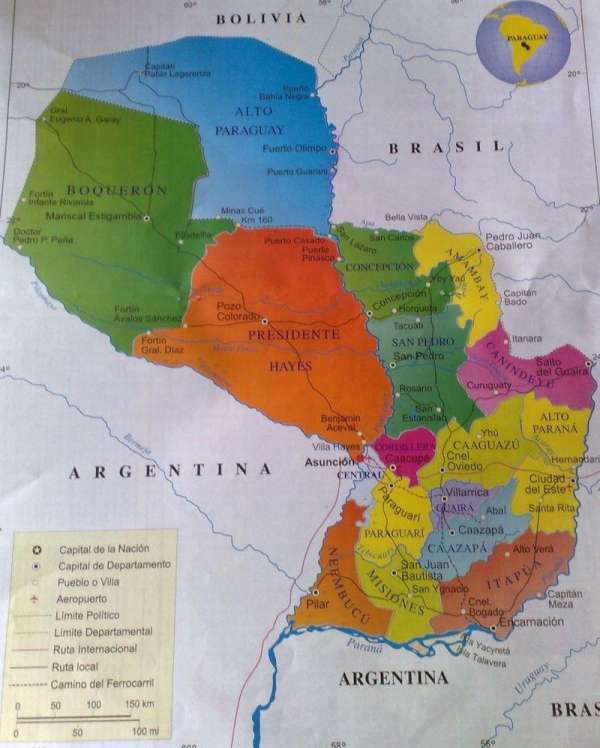 Paraguay: sale ranch formed and 41.000 hectares field and trees.