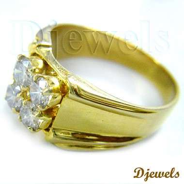 Djewels dunstal gents diamond ring with yellow gold