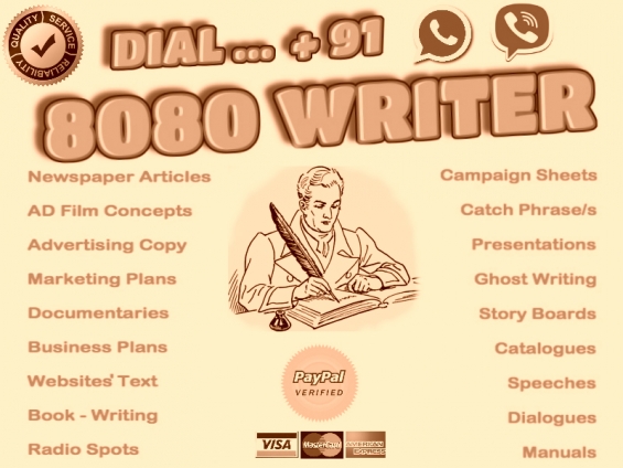 Dial +91 8080 writer for any content writing services