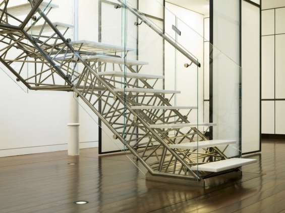 Staircase handrail design - steel construction detailing